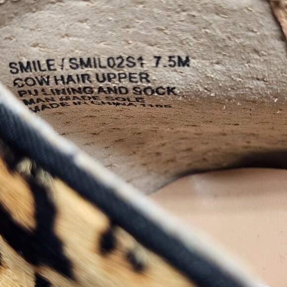 Cow Hair Real Fur Steve Madden Womens Cheetah Leopard Slip On Shoes SMILE 7.5 - Picture 8 of 16
